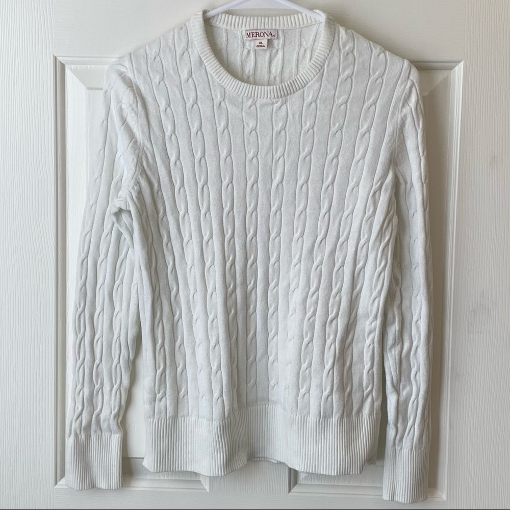 NWOT OLD NAVY White Cable Knit Sweater